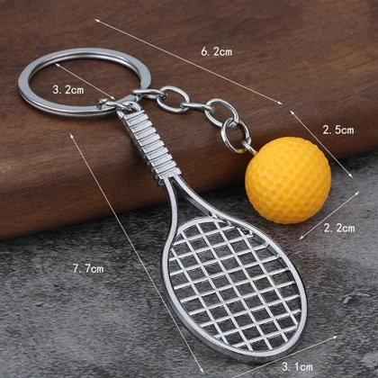 جاکلیدی و آویز کیف فلزی Tennis Ball Pendant طرح راکت تنیس