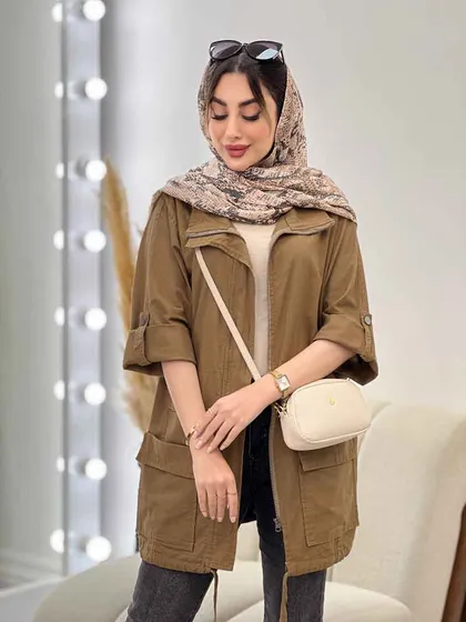 مانتو جلو زیپ پایین گت