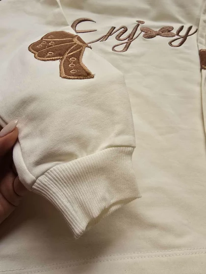 بلوز شلوار جین دخترانه طرح پروانه