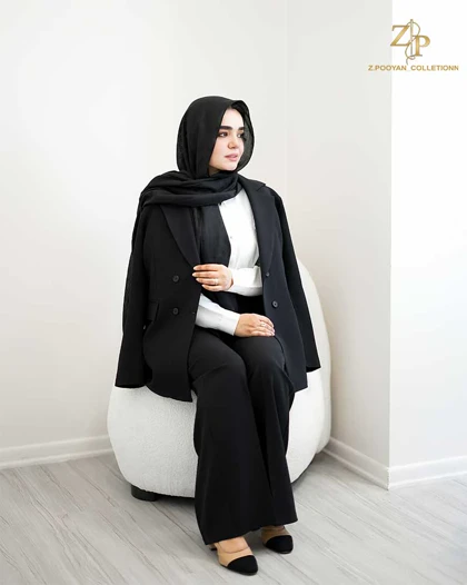 کت و شلوار زنانه کرپ مایلا