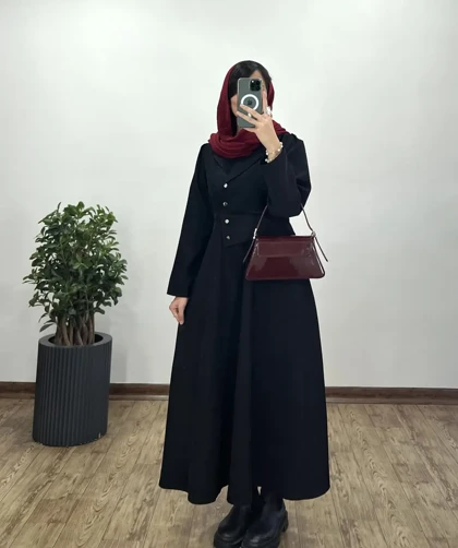 پیراهن مانتویی پاییزه آترینا