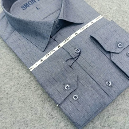 پیراهن استین بلند مردانه _ طرح راه راه قواره کلاسیک