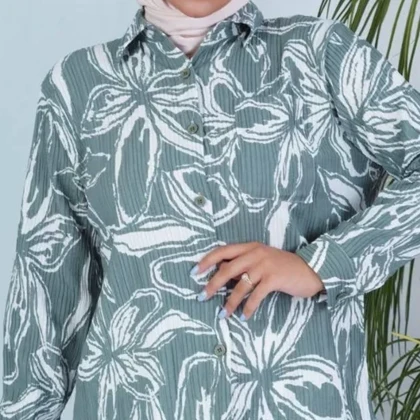 مانتو زنانه کراش کاملس گل‌دار