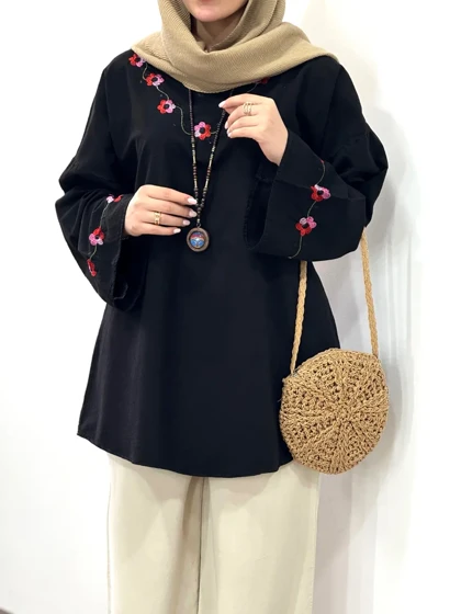 مانتو لینن گلدوزی نرگس کد 7033