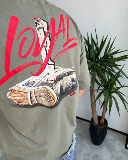 تیشرت یقه گرد LOYAL رنگ سبز
