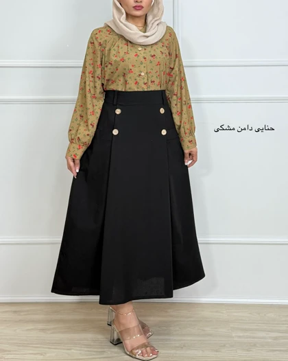 ست شومیز و دامن بهگل (گلی) _ کد محصول 1021