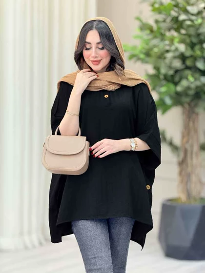 مانتو پانچ بغل سه دکمه کتایون