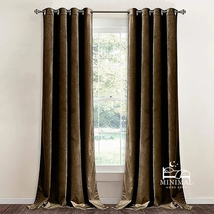 پرده آماده مخمل ویولت