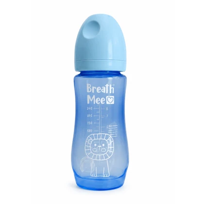 شیشه شیر 330 میل چهار قطره دهانه عریض و ارتودنسی - طرح شیر برث می کد BT24