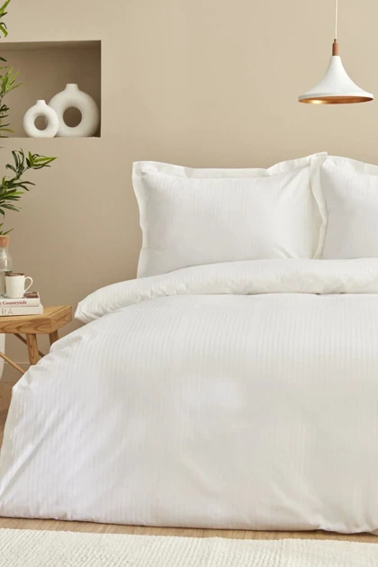 سرویس روتختی دو نفره Karaca Home مدل Uniq ساتن - سفید