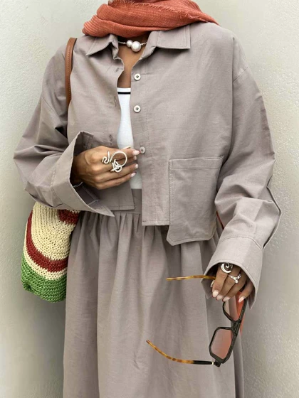 شومیز نیم‌تنه لینن