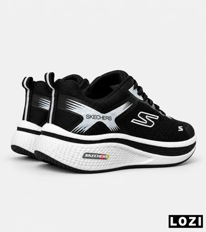 کتانی اسکیچرز Go Run Elevate مشکی سفید مدل 9498 استایل اسپرت مردانه و زنانه