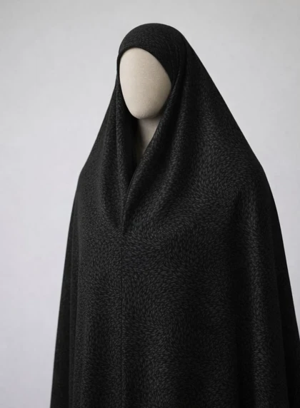 پارچه چادر مشکی طرح دار برند رولنس اصل کره ای کد 115