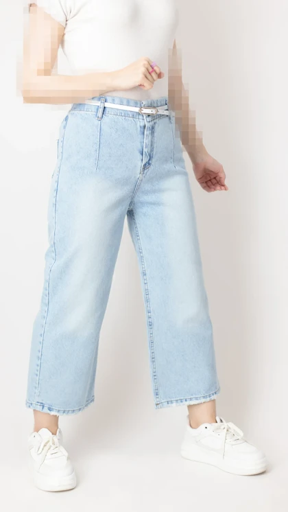 شلوار وایدلگ آبی