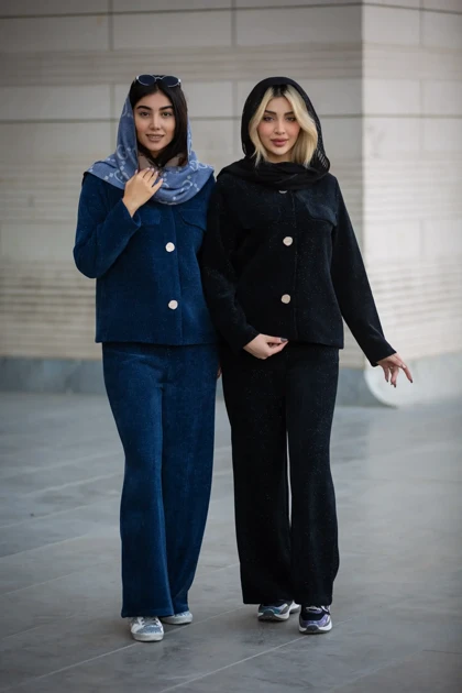 پالتو لمزور بیسکوییتی دکمه نما