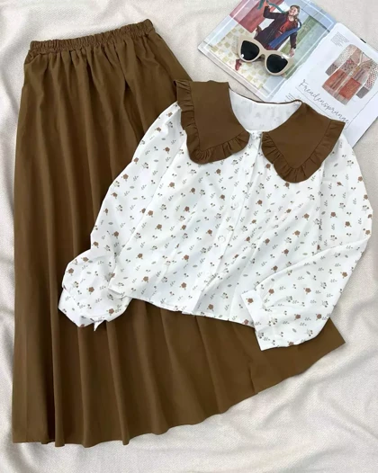 ست شومیز و دامن مدل2 کد 5425