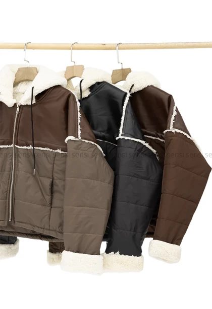 کاپشن بوفالو تدی تیکه دوزی کد1005193