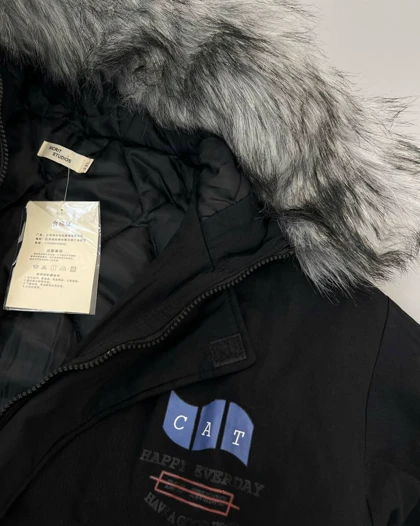 کاپشن آستردار مشکی کد 4381