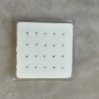 پیرسینگ بینی نقره تک نگین نقطه ای 1.5mm