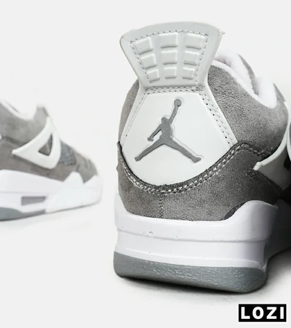 کتانی ساق‌دار زنانه و مردانه طوسی Nike air jordan 4 مدل 6467