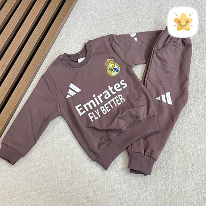 ست ورزشی پسرانه بلوز و شلوار رئال مادرید مناسب 1 تا 8 سال