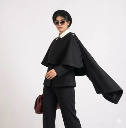 پالتو شنل دار دو حالته Anjel