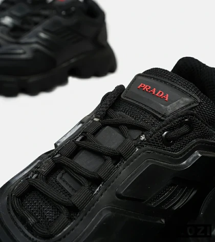 کفش کتانی مردانه مشکی Prada