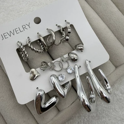 گوشواره پکی 9 جفت کد 201 در دو رنگ