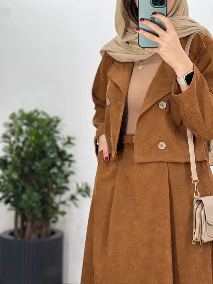 ست کت و دامن ارغوان