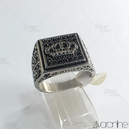 انگشتر مردانه کینگ نقره ای 30006