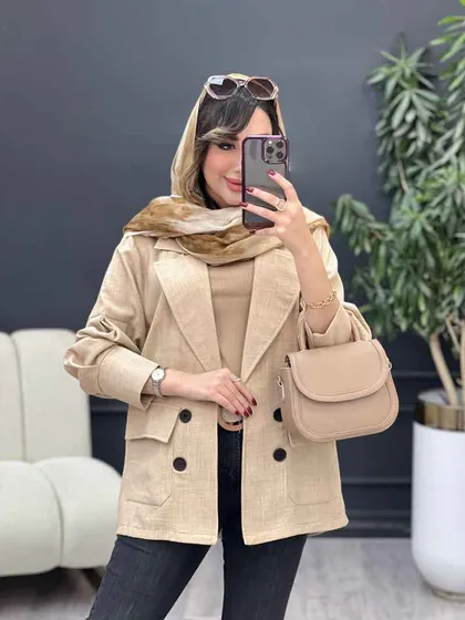 مانتو کتی چهار دکمه آوینا