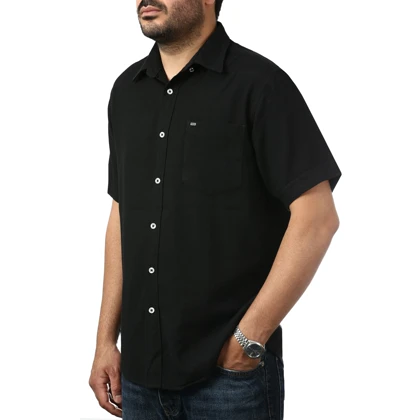 پیراهن آستین کوتاه کنفی مردانه کاکتوس مدل 39211191