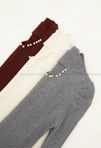 بلوز بافت یقه مرواریدی وارداتی کد1004712