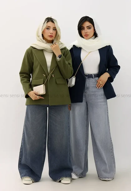 شلوار جین شافل بگ کد1005011