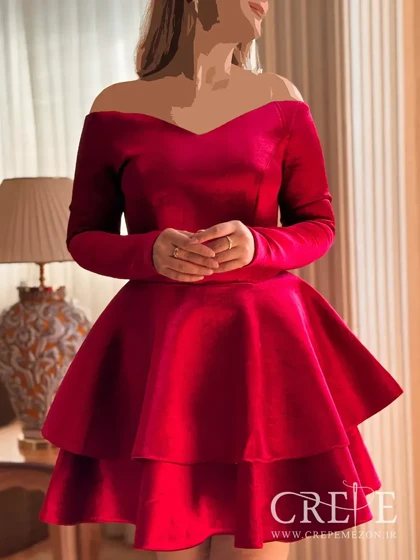 پیراهن عروسکی ساندویچی مخمل