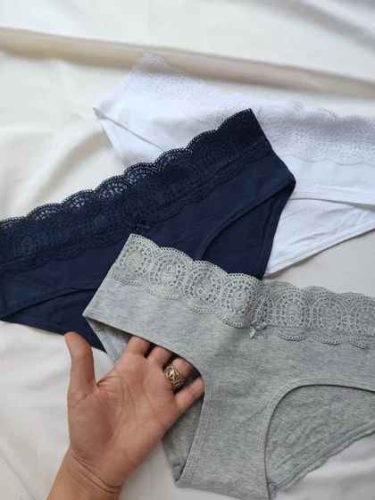 شورت نخی لبه دانتل کد: 90987