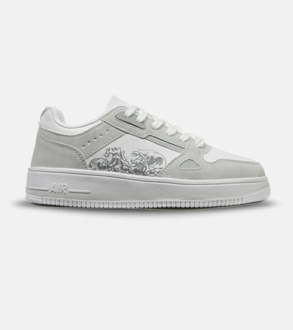 کفش کتانی مردانه طوسی سفید NIKE AirForce Draw