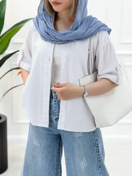 شومیز کوتاه زنانه مرجان