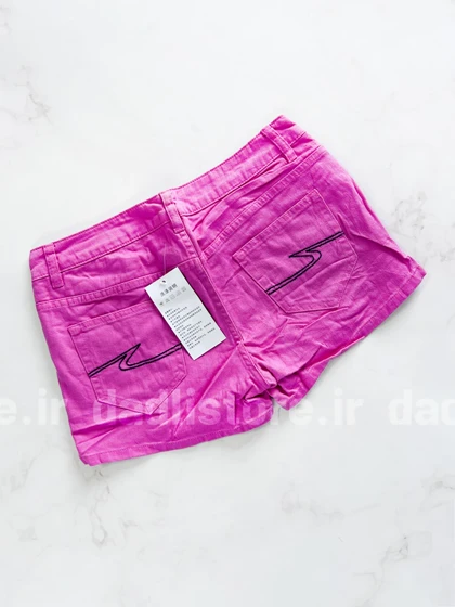 شورتک کوتاه جین فانتزی گلدوزی
