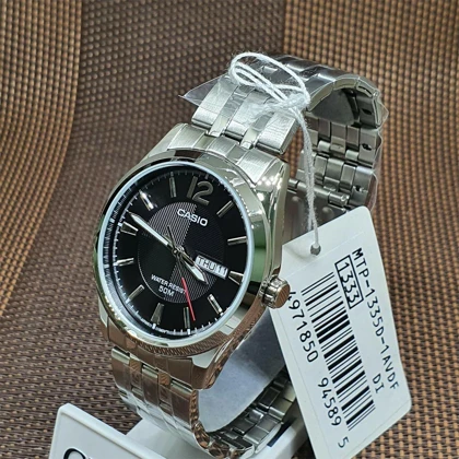 ساعت مچی مردانه کاسیو Casio مدل MTP-1335D-1A با بند استیل و صفحه مشکی