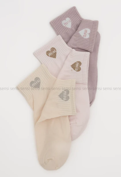 جوراب نیم ساق قلبی❤کد1005602