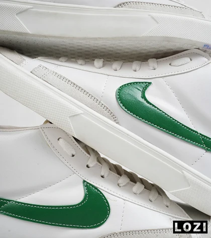 کفش کتانی ساق‌دار سفید سبز مردانه نایک NIKE blazer