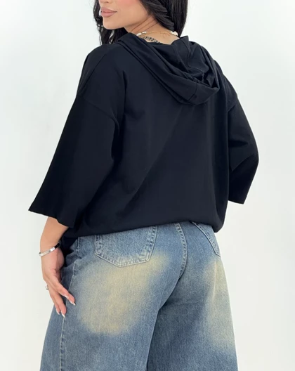 تیشرت کلاهدارنیلی(37)کد:5611