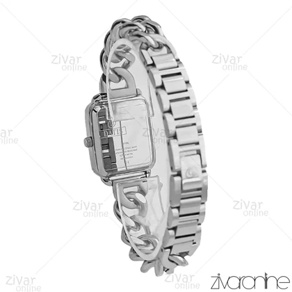 ساعت داتیس زنانه بند کارتیری تمام نقره ای صفحه مهندسی 107222