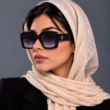 عینک آفتابی جیمی چو زنانه فریم مربع اورجینال مدل RENEE
