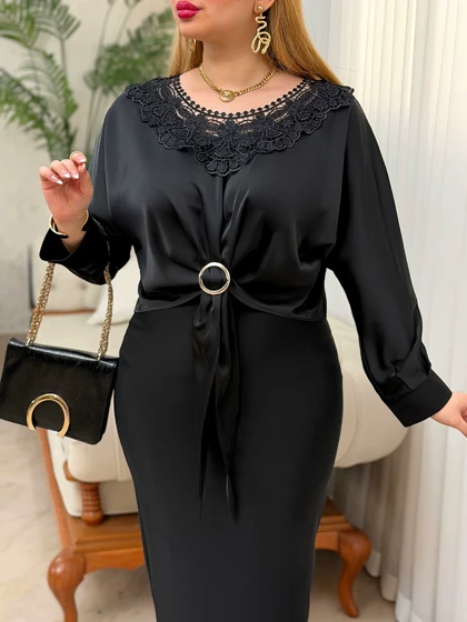 شومیز دانتل ساتن 3715