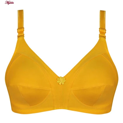 سوتین زنانه پانیذ مدل بدون فنر زرد کد 66321