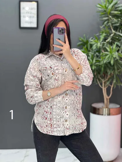 شومیز جلو دکمه سنتی