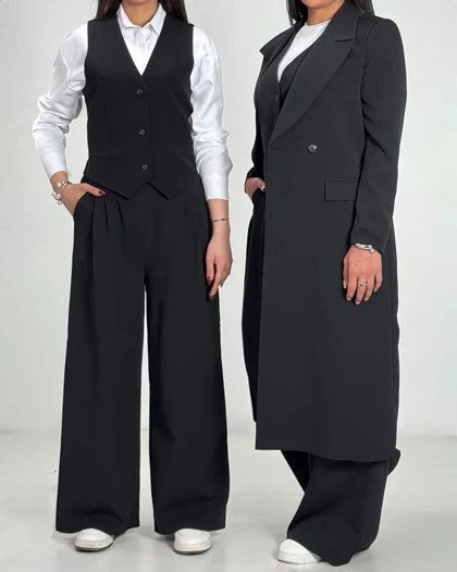 3ps/کت بلند,شلوارو جلیقه  کد 800026