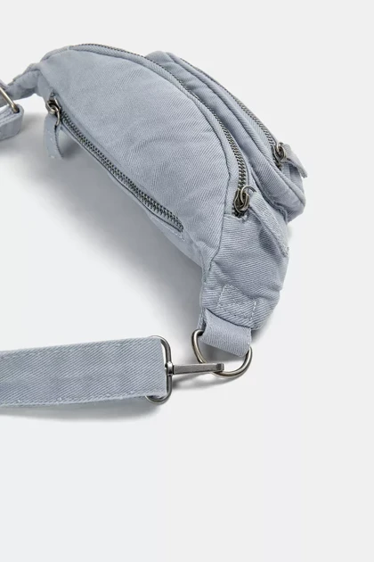 کیف کمری زنانه اورجینال پول اند بیر PULL & BEAR- خاکی و آبی